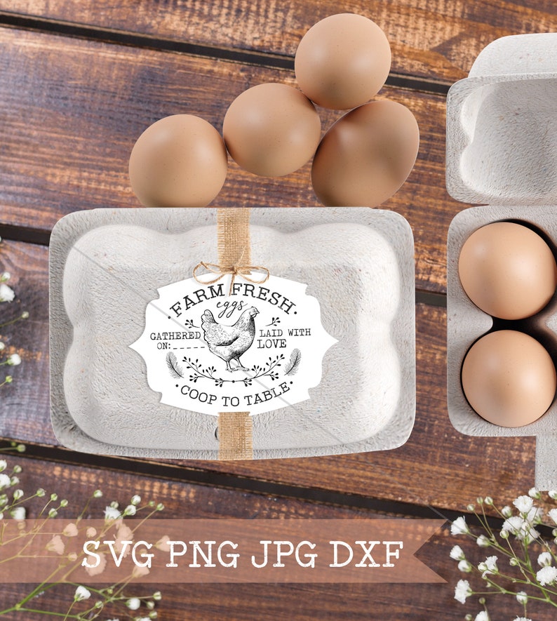 egg carton label svg printable farm fresh eggs tag coop etsy