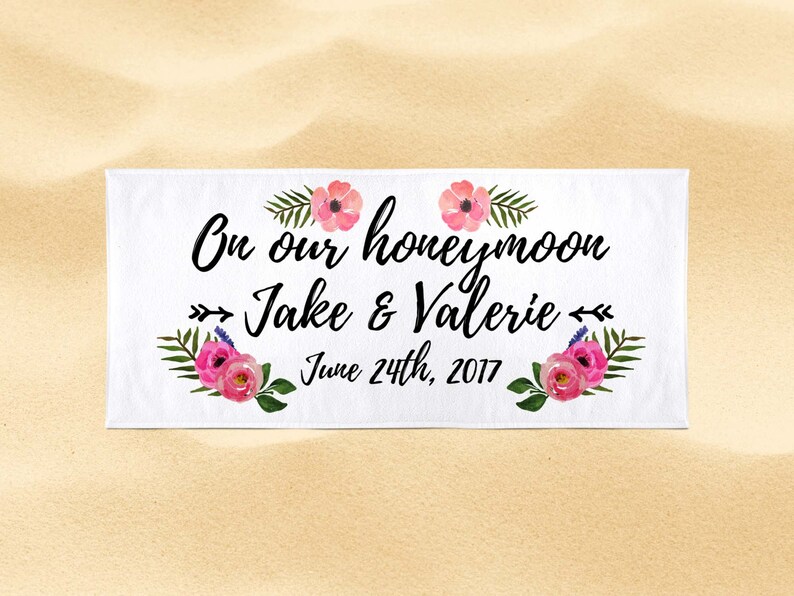 Honeymoon Gifts Honeymoon Beach Towels Personalized Etsy
