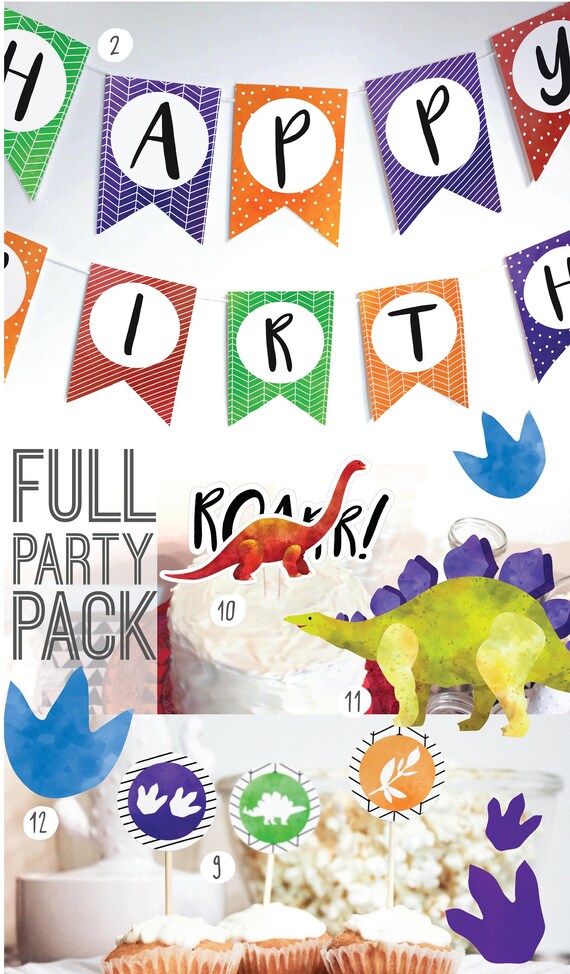 Dinosaur Birthday Printables Dinosaur Party Decor Party | Etsy