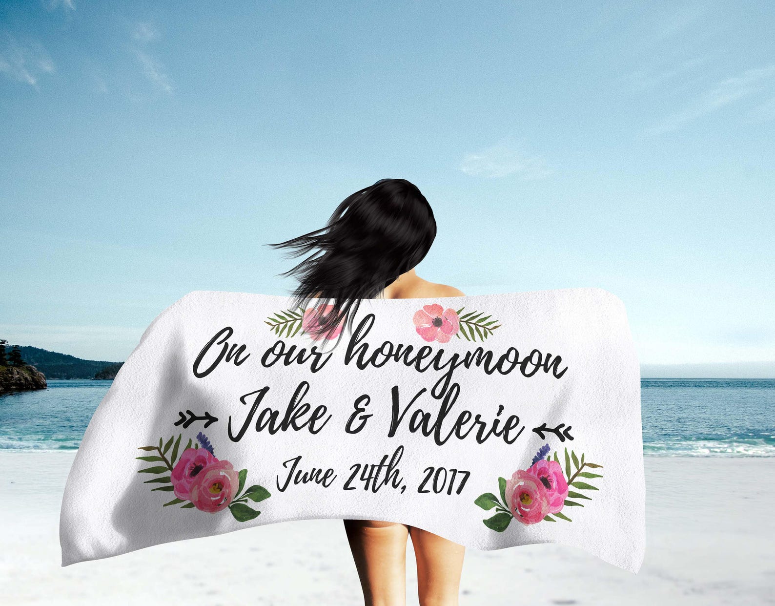 Honeymoon Gifts Honeymoon Beach Towels Personalized Etsy