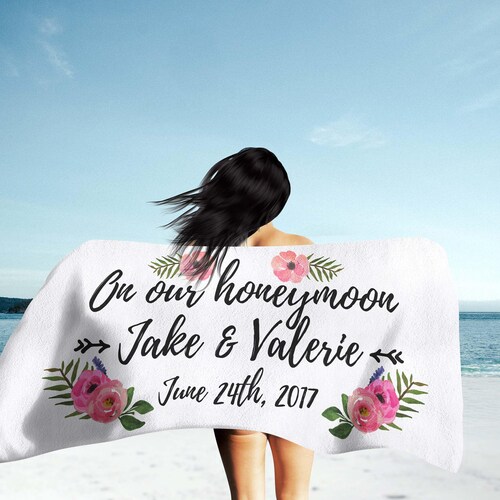 Honeymoon Gifts Honeymoon Beach Towels Personalized Etsy