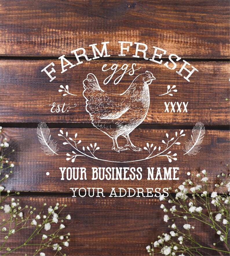 custom egg carton label svg printable personalized