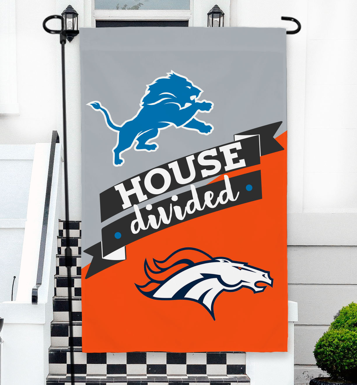 House Divided Flag - CUSTOM Sports Teams Garden Flag - ANY Two Teams …