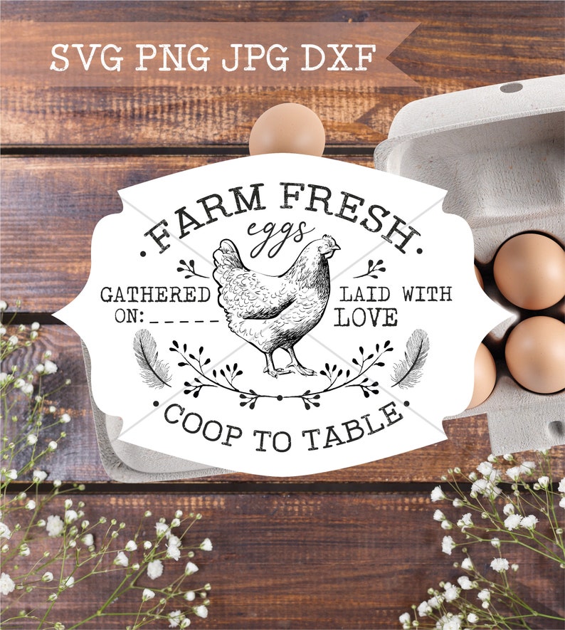 Egg Carton Label SVG Printable Farm Fresh Eggs Tag Coop Etsy Egg Carton Label SVG Printable Farm Fresh Eggs Tag Coop Etsy