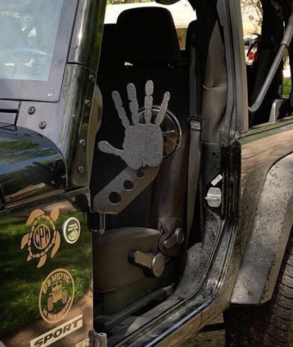 Wave Solid Black Hinge Mounted Mirror Brackets For Jeep Etsy