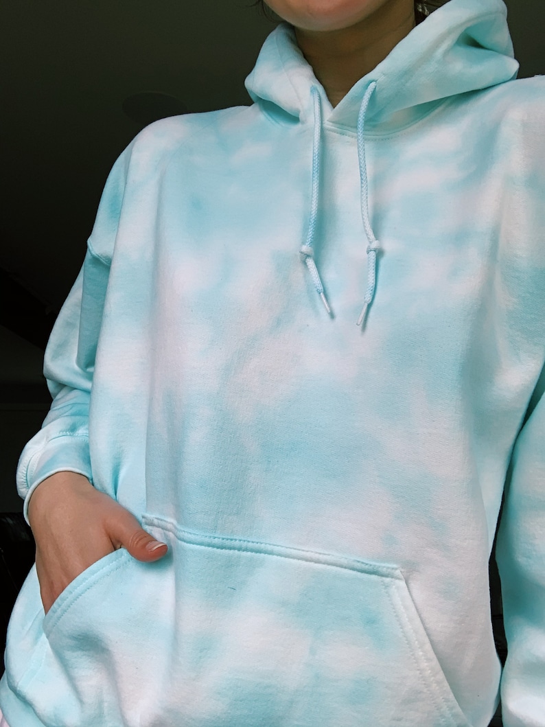 Baby Blue TieDye Hoodies Etsy