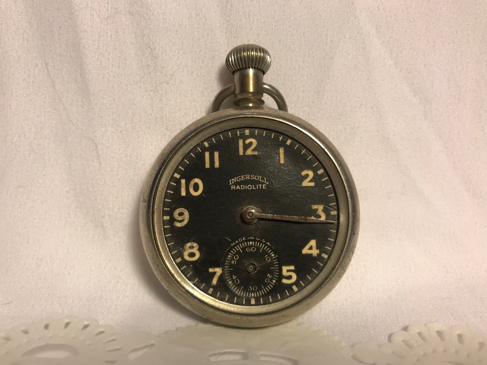 1925 Ingersoll Radiolite Pocket Watch Etsy