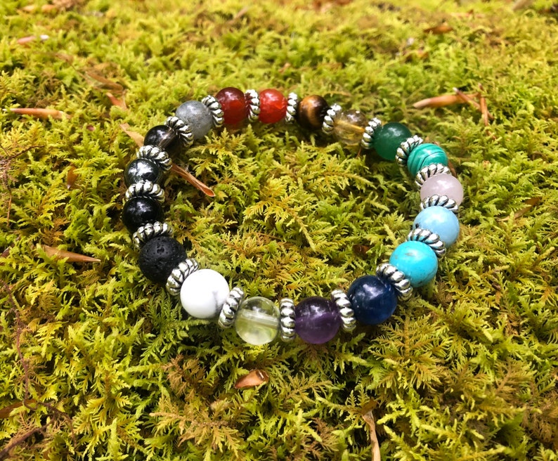 Chakra Healing Gemstone Aromatherapy Bracelet