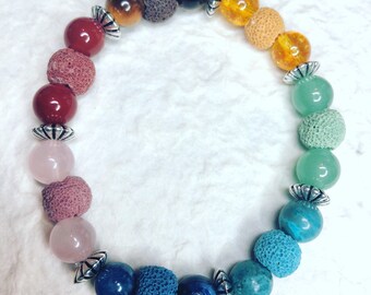 Chakra Healing Essential Oil Diffuser Bracelet