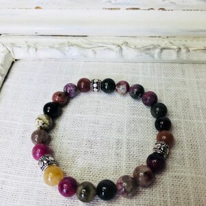 Heart Chakra/Love Watermelon Tourmaline Stretch Bracelet image 3