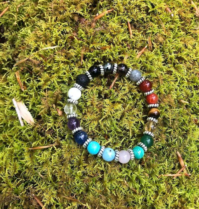 Chakra Healing Gemstone Aromatherapy Bracelet