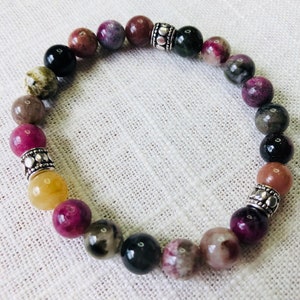 Heart Chakra/Love Watermelon Tourmaline Stretch Bracelet image 5