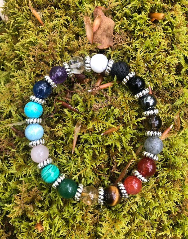 Chakra Healing Gemstone Aromatherapy Bracelet