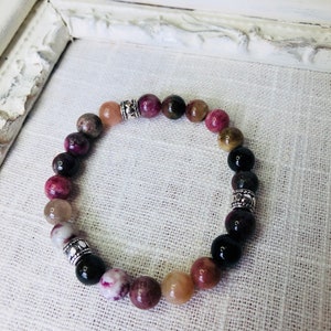 Heart Chakra/Love Watermelon Tourmaline Stretch Bracelet image 6