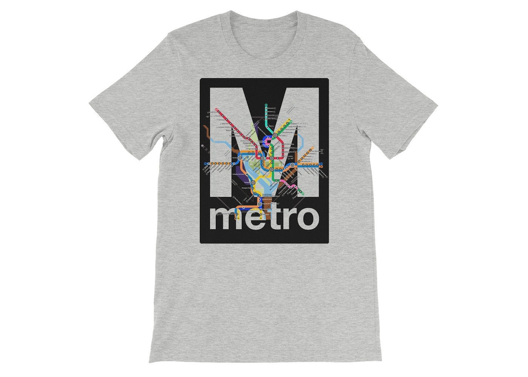 DC Metro Map Logo Shirt - Transit - Subway - Washington - Virginia ...