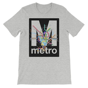 DC Metro Map Logo T-shirt - Transport - U-Bahn - Washington - Virginia - Maryland - Einzigartige Geographie