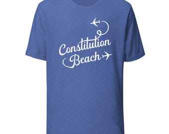 Camiseta Constitution Beach - Logotipo de aerolínea - Americana aeronáutica única - Aeropuerto Logan