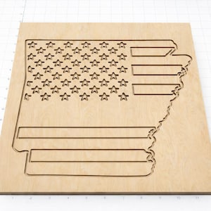 Arkansas Back the Blue CNC G-Code File | Patriotic Wood Flag Carving | Ready-to-Run DIY Woodworking Project