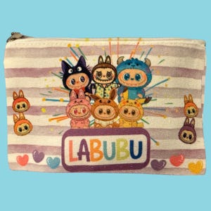 Labubu Makeup Bag - Perfect On-the-Go Storage - Great for Bookbags & Purses - 7 x 4.5 Size - Ideal Gift!