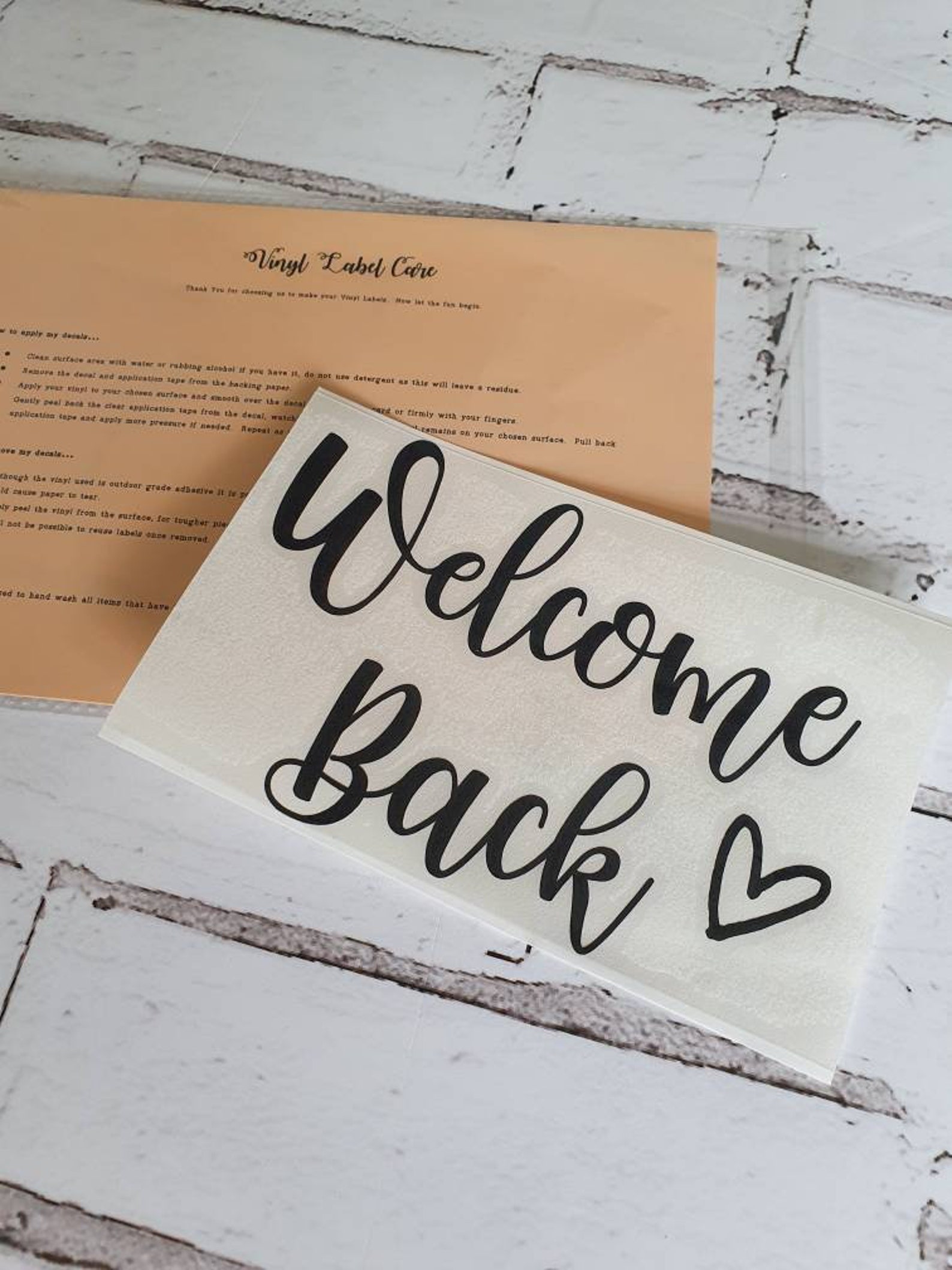 Welcome Back Vinyl Decal. Sticky. Wall Art. Front Door. - Etsy