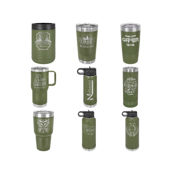 Olive Green Tumbler Etsy