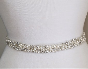 vintage pearl wedding belt