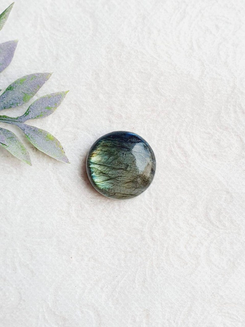 Plain Labradorite Cabochon Labradorite Gold flash L200 round Labradorite gemstone Labradorite with blue and green flash round shape