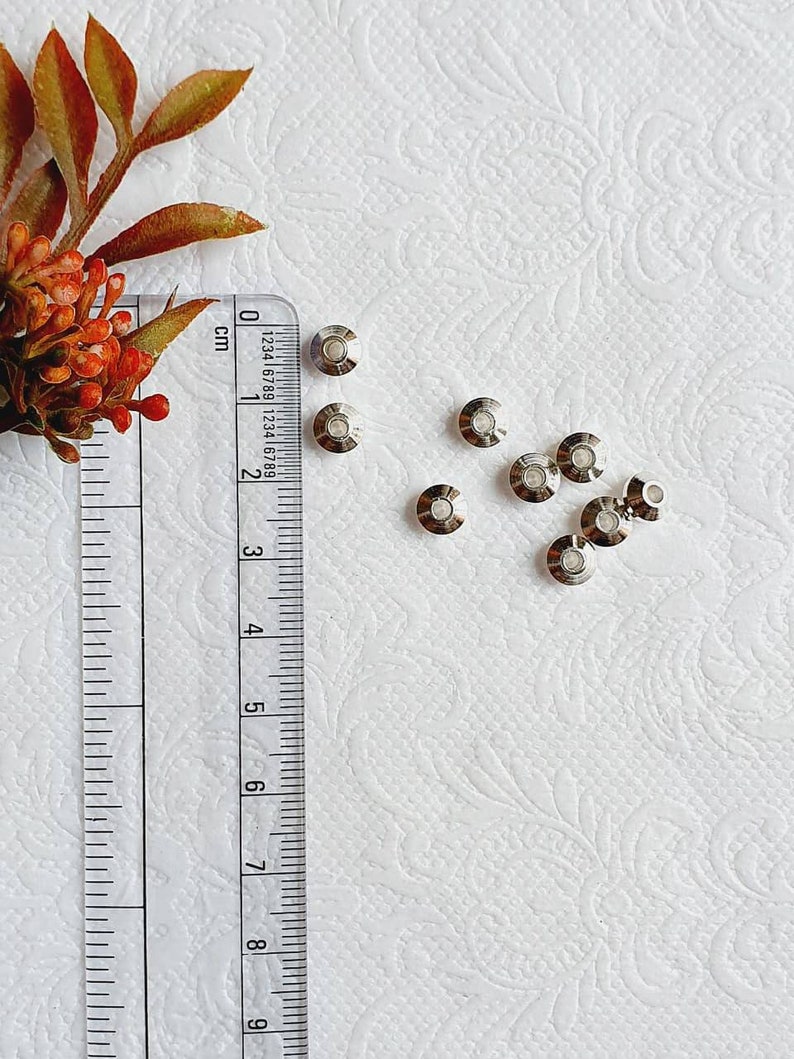 Donut Silver filled Brass beads Macrame Jewelry making beads tyre BS132 103050PCS Silver beads Brass Beads Small Beads Metal beads