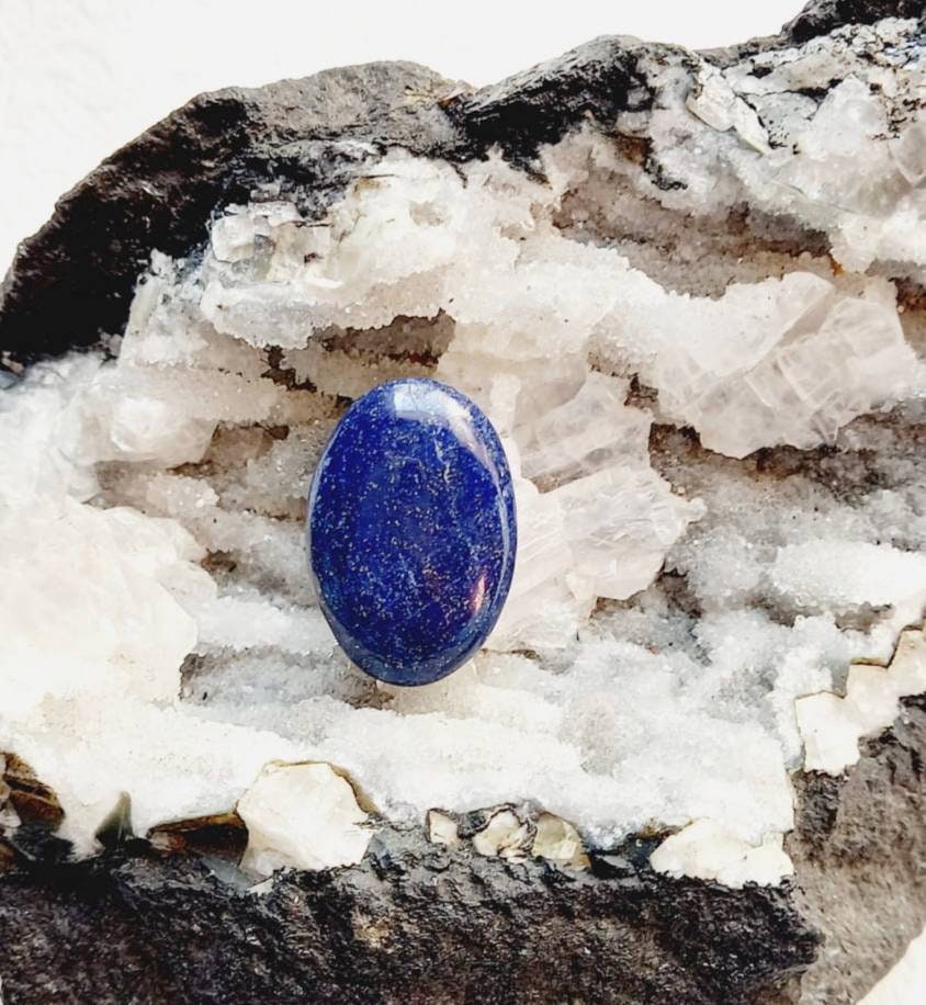 Lapis stone oval shape for jewelry making and macrame LL221 Lapis Lazuli Cabochon