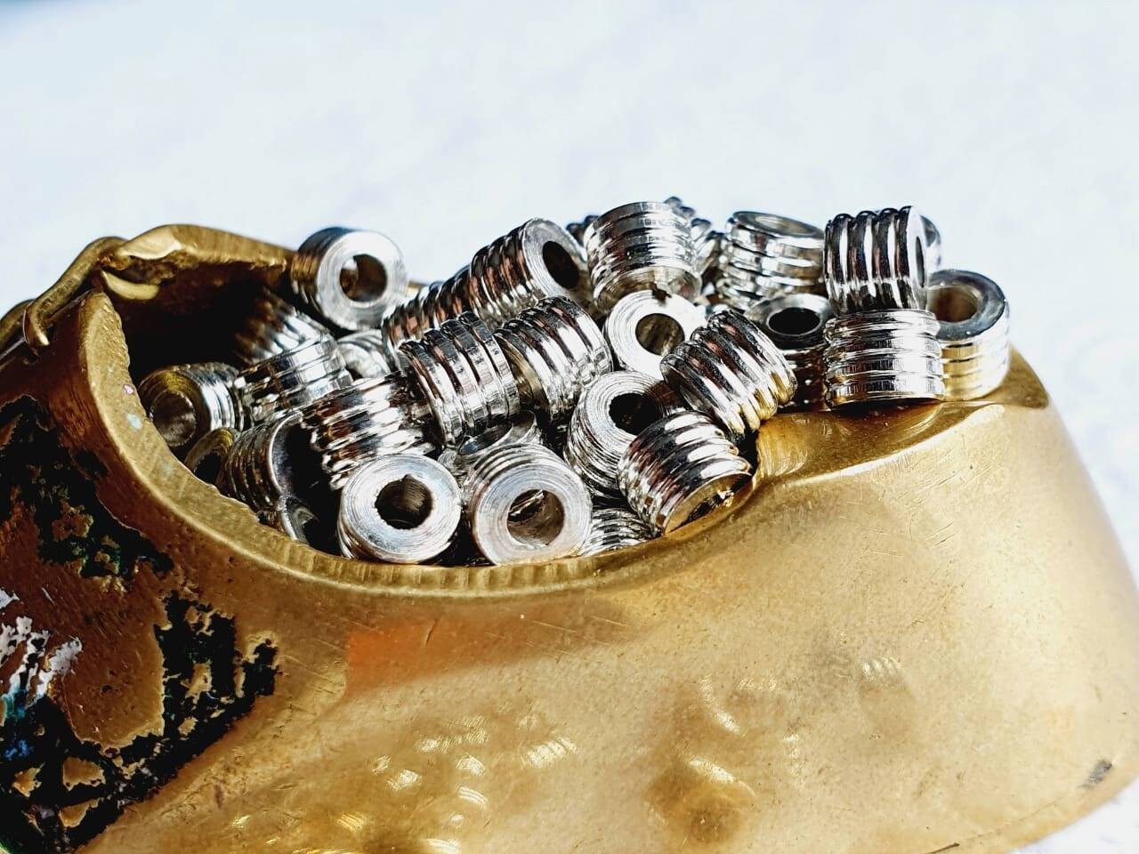 3MM Brass Pipe beads 10/30/50 PCS Brass Beads Small Tube Etsy