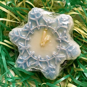 Hand Made soap, Snowflake, pine tree+lemon