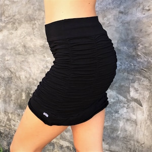 Black stretch mini skirt uk online