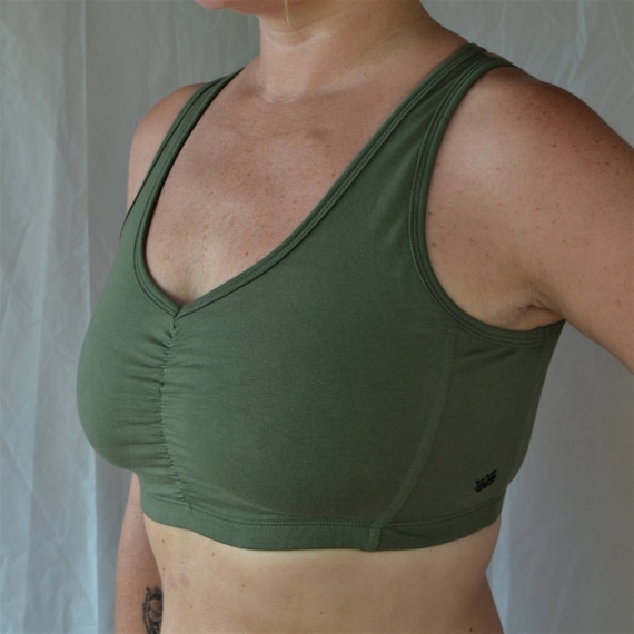 Sunburst Sports Bra in Sage by Lotus Tribe Clothing/plus Size  Sportsbra/cotton Sports Bra/festival Top/yoga Bra/yoga Top/yoga  Clothes/yoga 