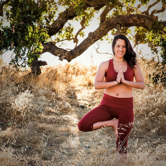 Forest Green Yoga Pants by Lotus Tribe Clothing / Natural Fiber Eco Yoga  Wear / Natural Yoga Clothing / Yoga Pants / Gym Clothes / Leggings 