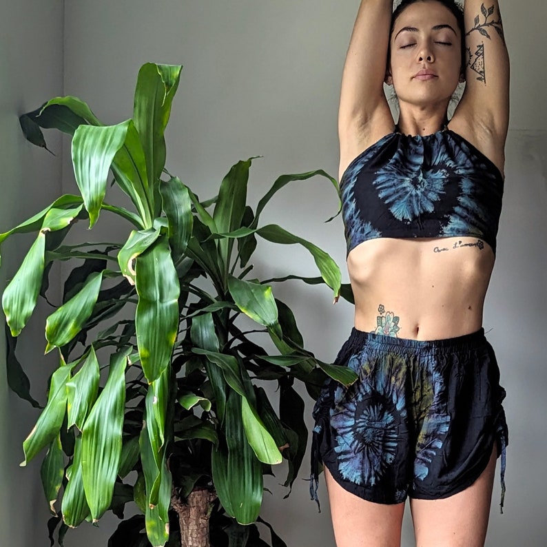 Tie Dye Halter Top and Baggy Shorts 2 Piece Set by Lotus Tribe image 5