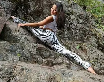 Darc She Women Sport Leggings Fitness Wolf Print Womans Yoga Legging Gym  Wear Zebra Tie Dyeing