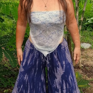 Cotton Hippie Boho Bandana head scarf with silver threads by Lotus Tribe lightweight cotton head wrap, square hippie bandana hair accessory