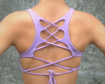Lavender Goddess Top by Lotus Tribe / Festival Top / Yoga Top / Yoga Bra / Yoga Clothing / Festival Clothing / Pole Dance Top / Crop Top