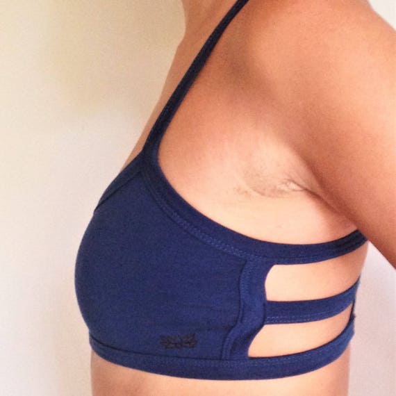 Trinity Sports Bra in COBALT by Lotus Tribe With 3 Horizontal Back