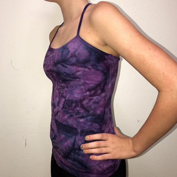 Shanti Tank in Purple Haze Tie Dye by Lotus Tribe Clothing With