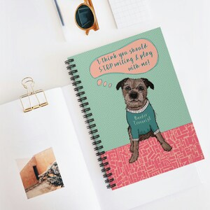 Border Terrier Notebook, Border Terrier Notepad, Border Terrier Gift, Border Terrier Stationary
