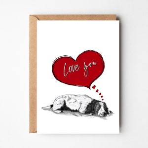 Springer Spaniel Valentines, Jubiläum, Liebeskarte