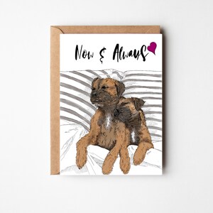 Border Terrier Valentines Card , Love Card, Anniversary Card