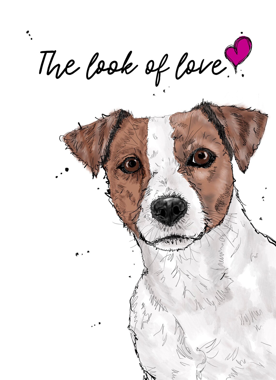 Jack Russell Love Card Etsy