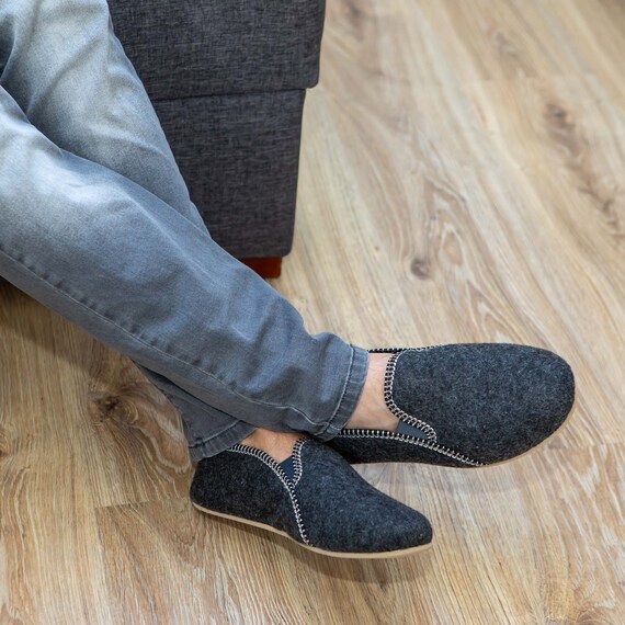 Men Slippers Felt With Natural 