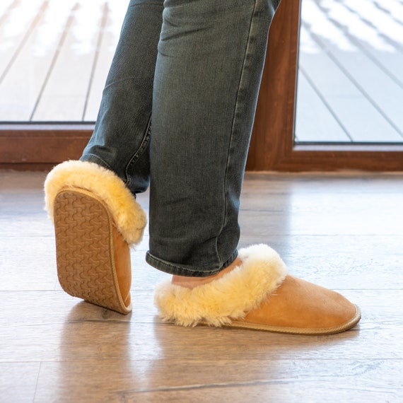 Hard sole house deals slippers