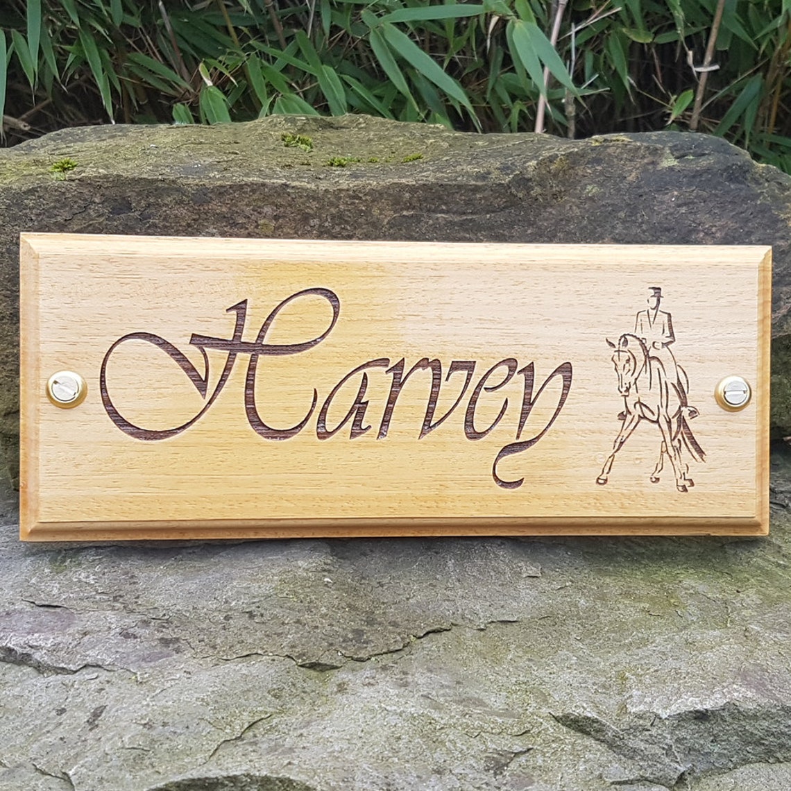 Horse Name Plate Stable Door Sign Plaque vivaldi Font & Etsy