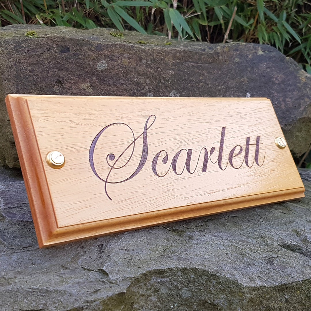 Horse Name Plate Stable Door Sign Plaque edwardian Script Etsy