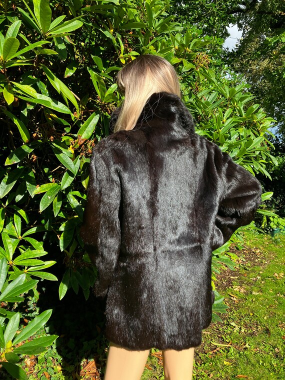 Vintage 90s Luxurious Glossy Black/chocolate Brown Natural Vintage 90s Luxurious Glossy Black/chocolate Brown Natural