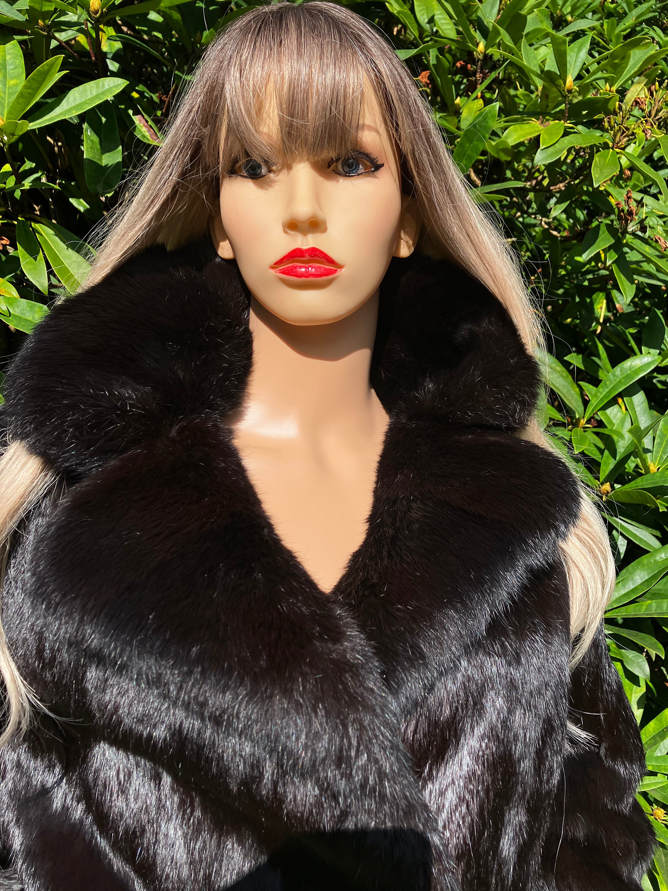 Vintage 90s Luxurious Glossy Black/chocolate Brown Natural